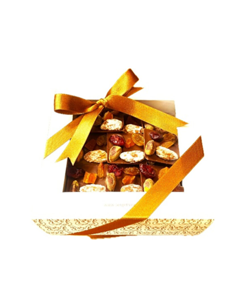 Caja 16 mendiants en chocolate de leche